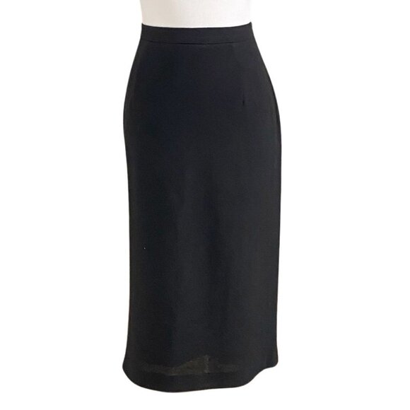 MARIE SAINT PIERRE BLACK100% WOOL HIGH RISE PENCIL SKIRT - S - Picture 2 of 9